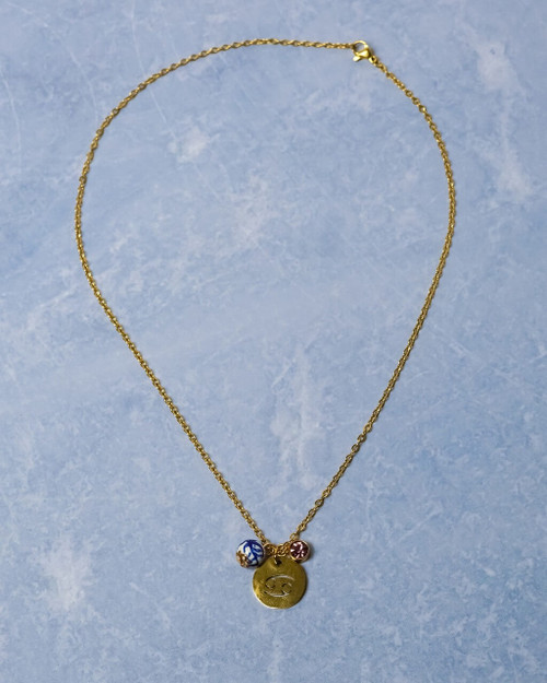 Necklace - Zodiac Cancer - Birthstone - 24 cm