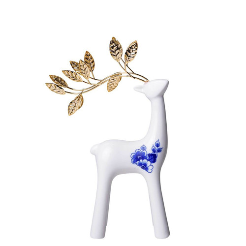 Rendier klein - Goud - Keramiek - 26 cm