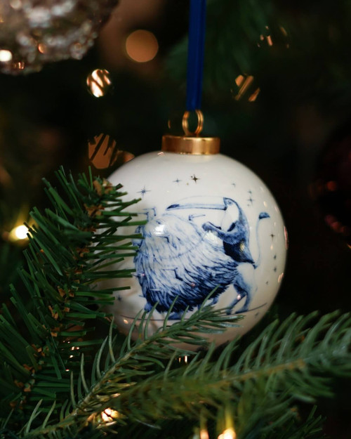 Christmas bauble Redmer Hoekstra - Zodiac Leo - Ceramic - 8 cm