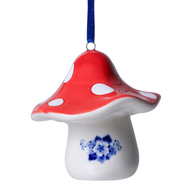 Christmas ornament toadstool hat - Ceramic - 8 cm