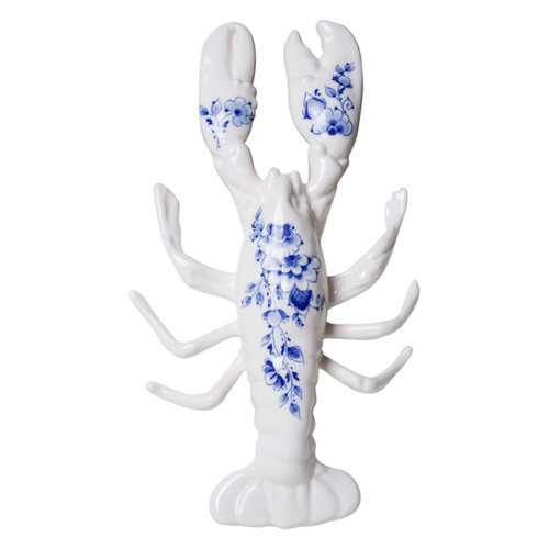 Wanddecoratie Kreeft - Keramiek - Delfts blauw - 25 cm