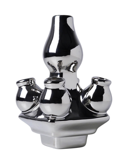 Tulip Vase Stapelgekte - Chrome - Top - 15 cm