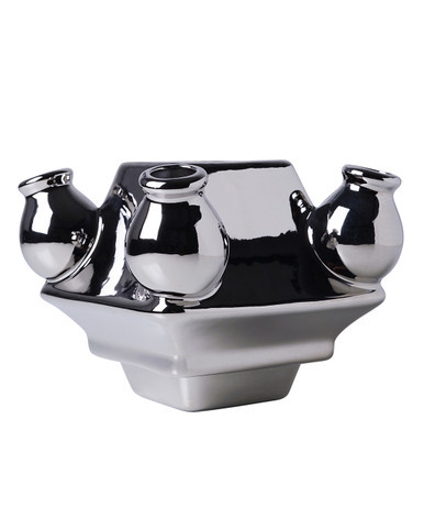 Tulip Vase Stapelgekte - Chrome - Middle - 10 cm