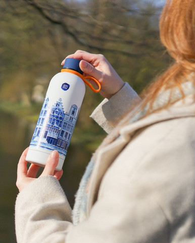 Water bottle canal houses - Insulated - Stainless Steel - 500 ml