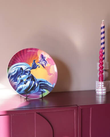 Wall Plate Color Pop - Tulip - Ceramic - 26,5 cm