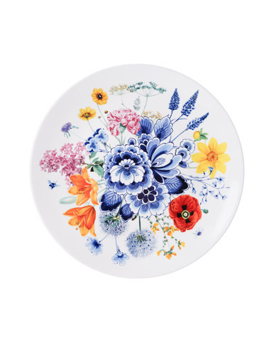 Wandbord Wildbloemen Bloemen oase - Keramiek - 31 cm