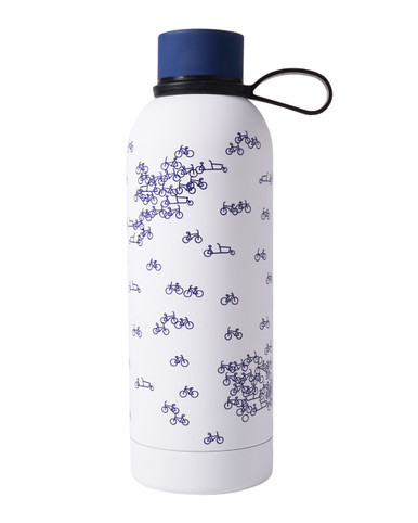 Water Bottle De Blauwe Fiets - Insulated - Stainless Steel - 500 ml