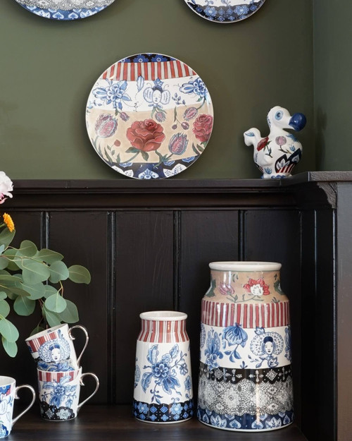 Vase Milk Churn The Heritage Collection -  Isabee Lace - Ceramic - 30 cm