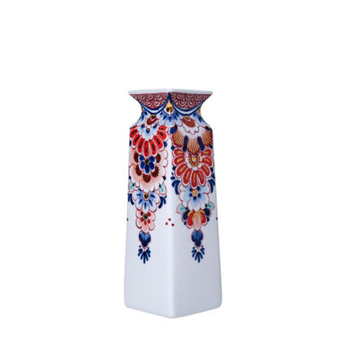 Square vase Imari small - Hand-painted - 15 cm