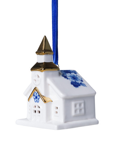 Christmas Ornament Church - Ceramic - 8 cm