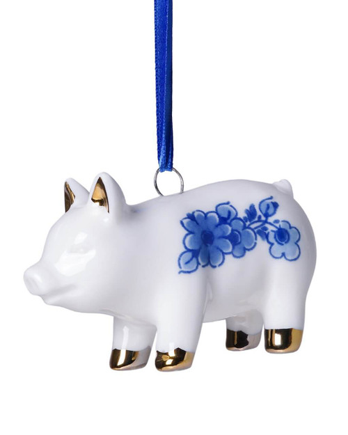 Kerstornament Varken - Keramiek - 4 cm