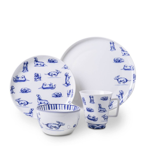 Tableware set Teckel Nhaan - Porcelain - 4-piece