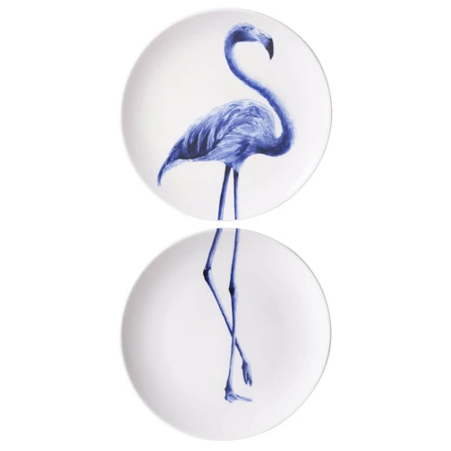 Wall Plate Tall Flamingo - Diptych - Ceramic - 21 cm