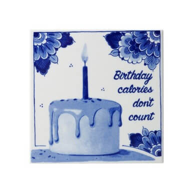 Tile Birthday - English Sayings - Ceramic - 13,5 cm