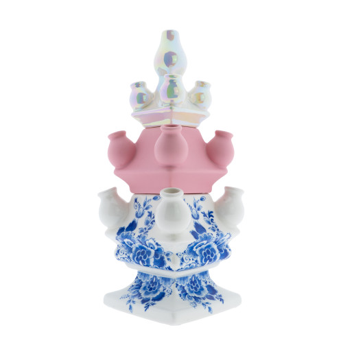 Tulpenvaas Stapelgekte Hollands Roze - Keramiek - 40 cm