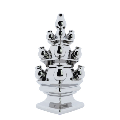 Tulpenvaas Stapelgekte Chroom - Keramiek - 40 cm