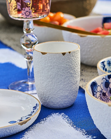 Serviesset Blauw Bloesem - 6 persoons -  Porselein - 24-delig