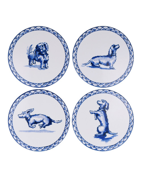 Onderzetters Teckel Nhaan - Rond - Keramiek - set van 4