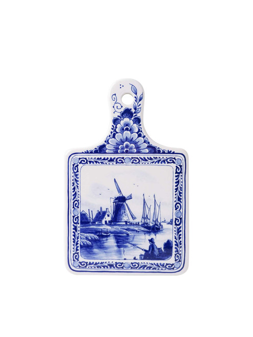Kaasplank - Molen - Delfts blauw - 21 cm