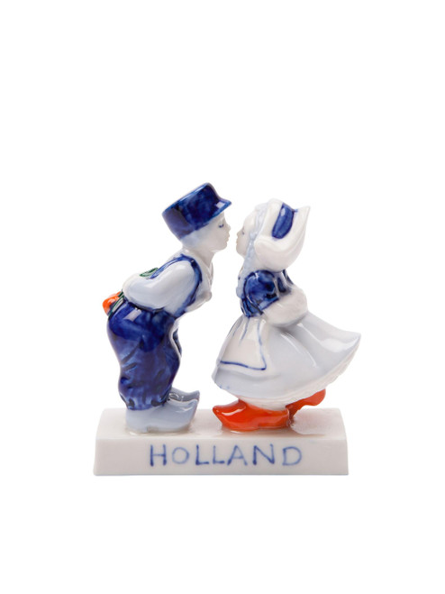 Figurine Kissing Couple - Delft blue - 10 cm