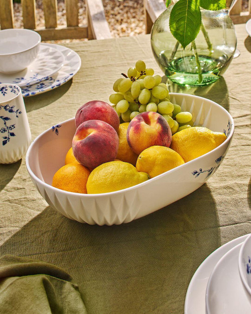 Saladeschaal Blauw Vouw - Porselein - 32 cm