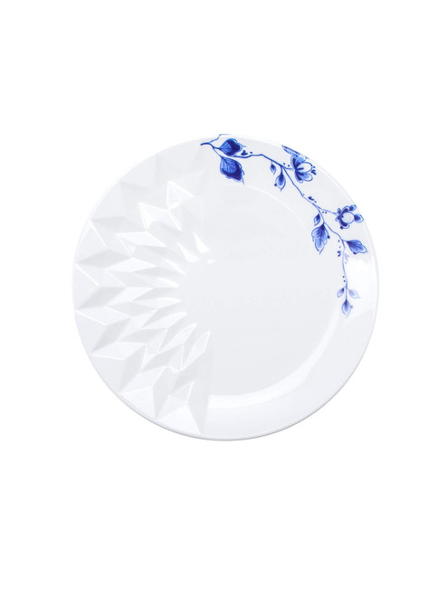 Gebaksbord Blauw Vouw - Porselein - 18 cm