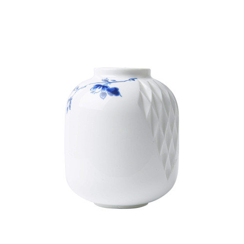 Vaas Blauw Vouw - Porselein - 8 cm