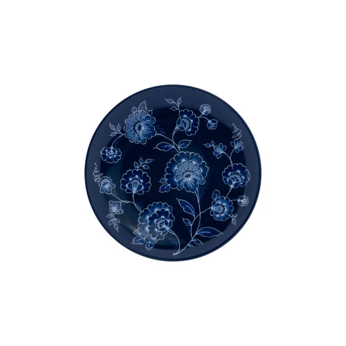 Wandbord Bloem Blauw - Cabinet des Fleurs - Keramiek - 20,5 cm