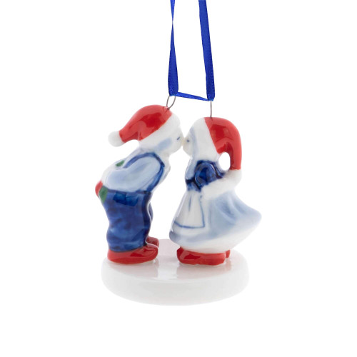 Kerstornament Kuspaar - Keramiek - 6 cm