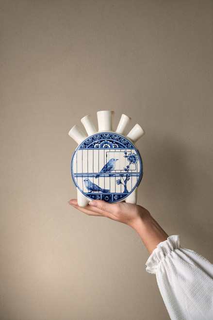 Tulip Vase Birdcage - Round - Cabinet des Fleurs - Ceramic - 20 cm