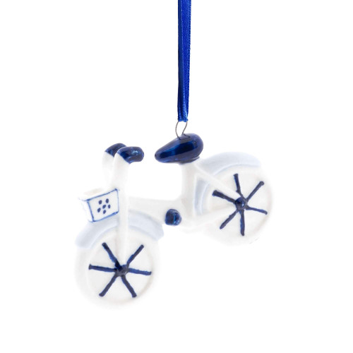 Kerstornament Fiets - Keramiek - 4,5 cm