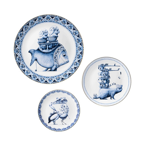 Wall Plates Set Redmer Hoekstra No. 2 - Ceramic - Set of 3