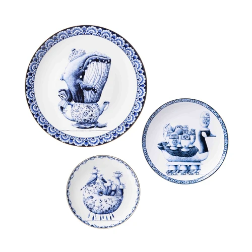 Wall Plates Set Redmer Hoekstra No. 3 - Ceramic - Set of 3