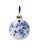 Kerstbal Bloemen - Delfts blauw - Keramiek - 7 cm