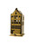 Waxinelichthouder huis - tuitgevel - goud - 17 cm