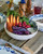 Saladeschaal Blauw Bloesem - Porselein - 30 cm