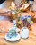 Vaas nr.2 Blauw Vouw - Porselein - 5 cm