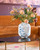 Vaas Blauw Vouw - Porselein - 25 cm