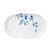 Serveerschaal Blauw Vouw - Porselein - 30 cm