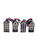 Kerstornament Mini huisjes - Delfts blauw - 5 cm - set van 4