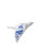 Wandvogel 3 - Keramiek - Delfts blauw - 10 cm