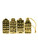 Kerstornament Mini huisjes - Goud - 5 cm - set van 4