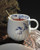 Mok met oor Blauw Vouw - Porselein - 350 ml