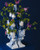 Tulip Vase Stapelgekte Waterval - Hand-painted - Bottom - 17 cm