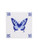 Tegel Vlinder - Delfts blauw - 13 cm