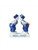 Decoratiebeeld Kissing couple - Mannen - Delfts blauw - 8 cm