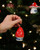 Christmas Ornament Toadstool - Hat - Ceramic - 7 cm