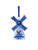 Christmas Ornament - Windmill - Delft blue - Ceramic - 4 cm