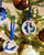 Kerstornament Kuspaar met kerstmuts