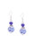 Oorbel bloem en blauwe kraal
